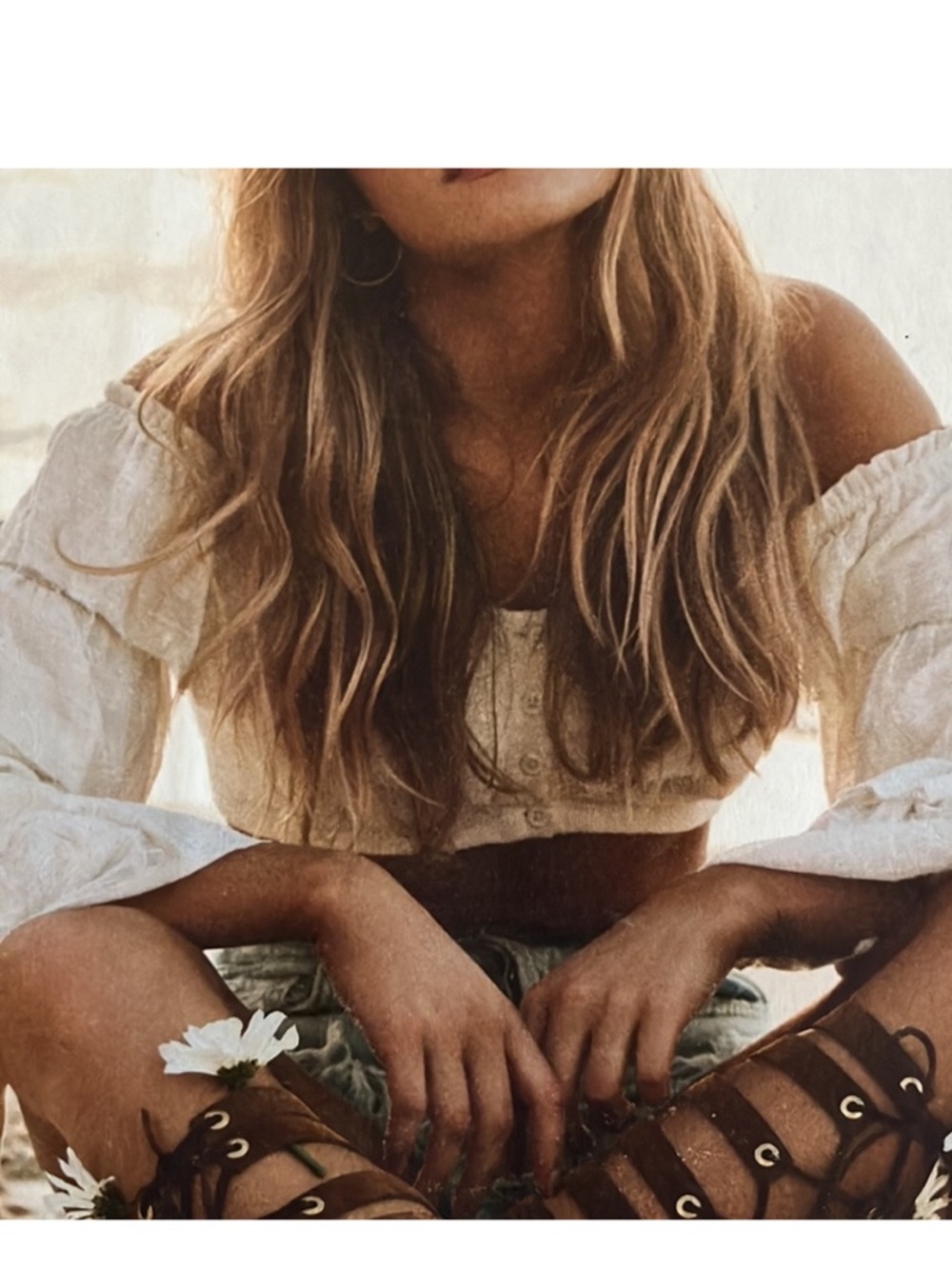 Classic cotton square neck top